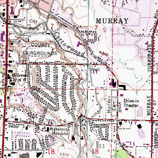 Topographic Map of The Willowbrook Condominium, UT