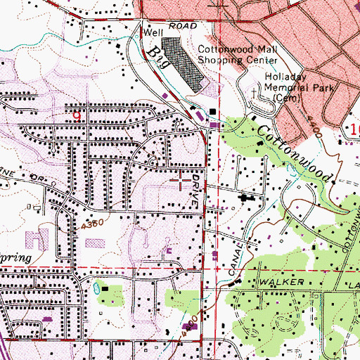 Topographic Map of The Cottonwoods Condominium, UT