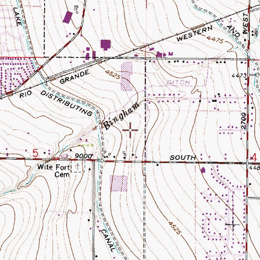 Topographic Map of The Wood, UT