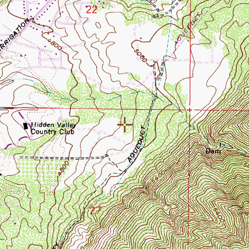 Topographic Map of The Cove at Hidden Valley, UT
