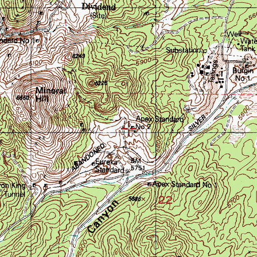 Topographic Map of Apex Standard Number 2, UT