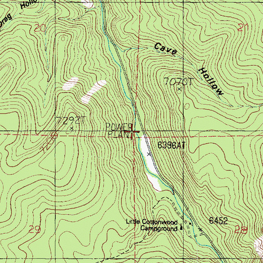 Topographic Map of Beaver Municide Power Plant, UT