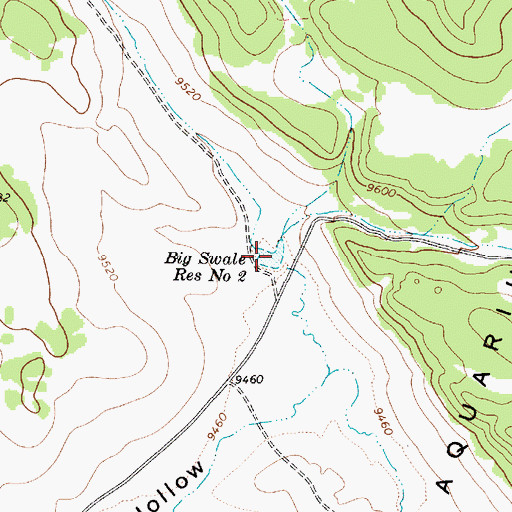 Topographic Map of Big Swale Reservoir Number 2, UT