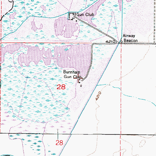 Topographic Map of Burnham Gun Club, UT