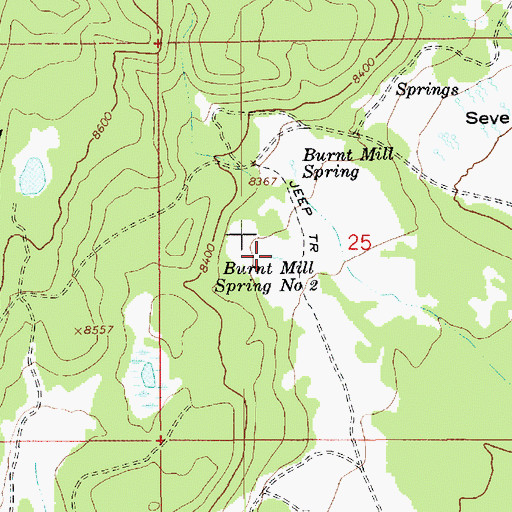 Topographic Map of Burnt Mill Spring Number 2, UT