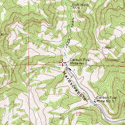 Topographic Map of Carbon Fuel Mine Number 2, UT