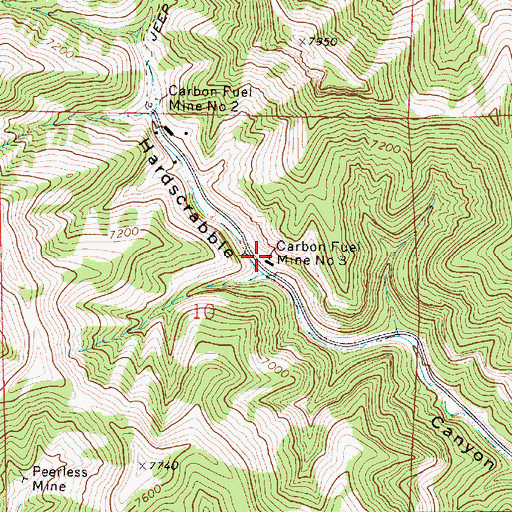 Topographic Map of Carbon Fuel Mine Number 3, UT