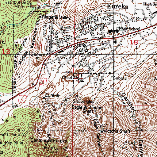 Topographic Map of Chief Number 1, UT