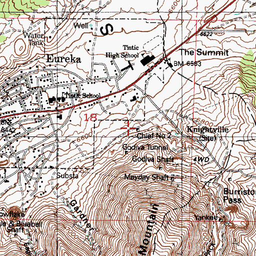 Topographic Map of Chief Number 2, UT