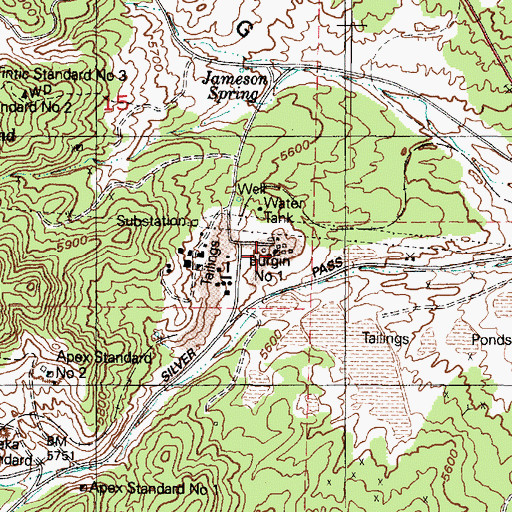 Topographic Map of Burgin Number 1, UT