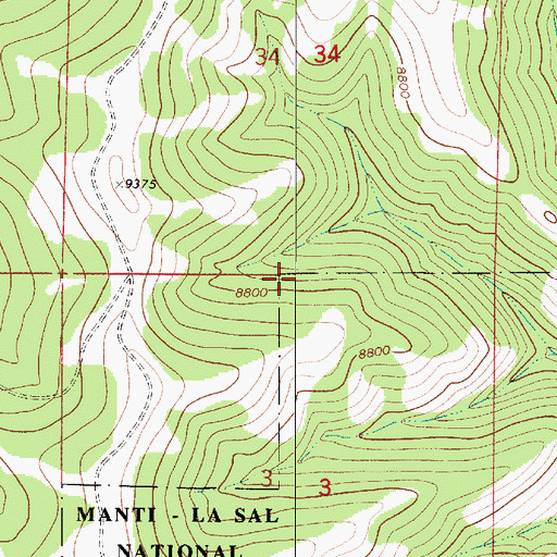 Topographic Map of Clear Creek Mines Number 3, UT