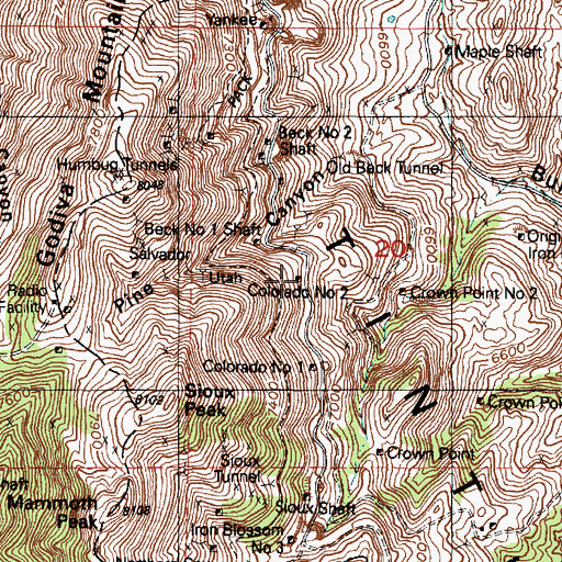 Topographic Map of Colorado Number 2, UT