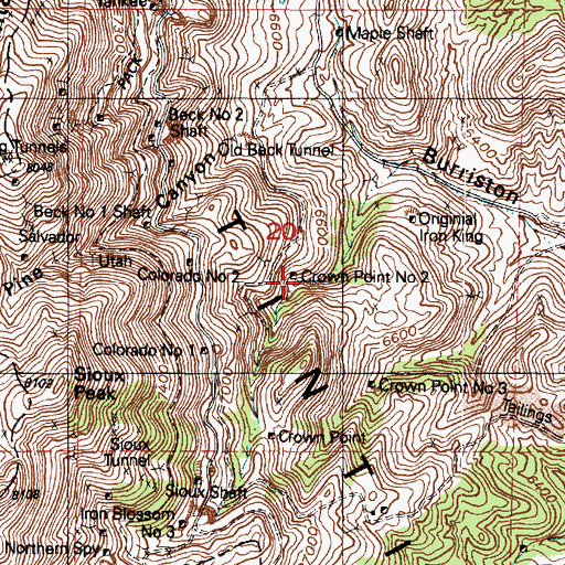 Topographic Map of Crown Point Number 2, UT