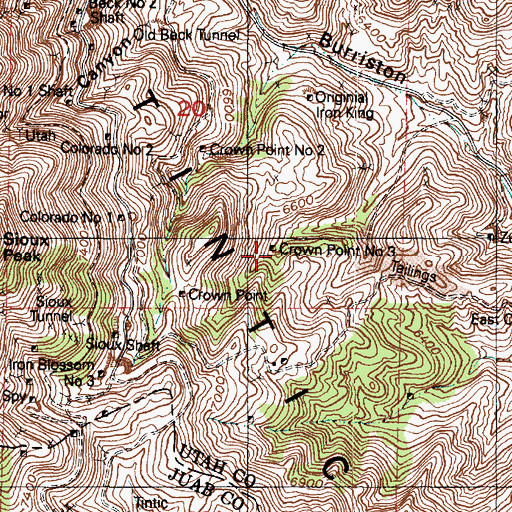 Topographic Map of Crown Point Number 3, UT