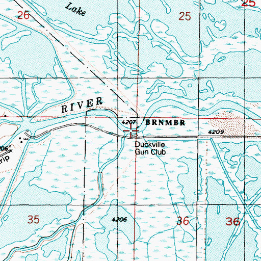 Topographic Map of Duckville Gun Club, UT