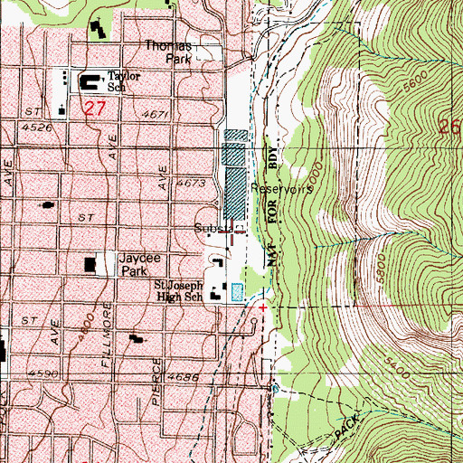Topographic Map of East Bench Substation, UT