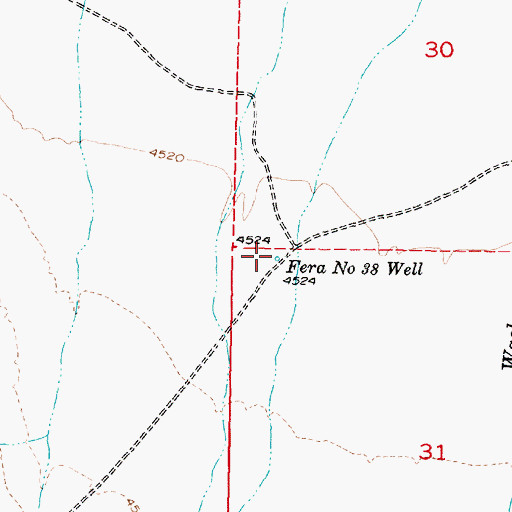 Topographic Map of Fera Number 38 Well, UT