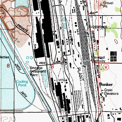 Topographic Map of Geneva Steel Plant, UT