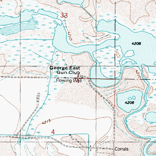 Topographic Map of George East Gun Club, UT