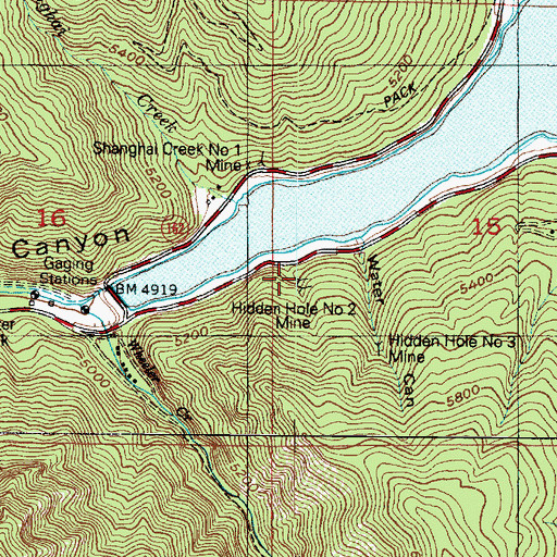 Topographic Map of Hidden Hole Number 2 Mine, UT