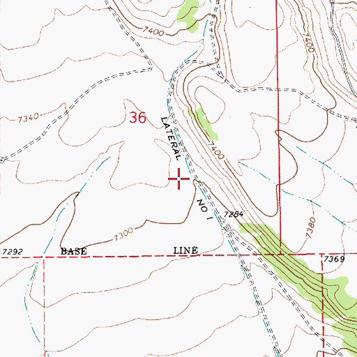 Topographic Map of Lateral Number 1, UT
