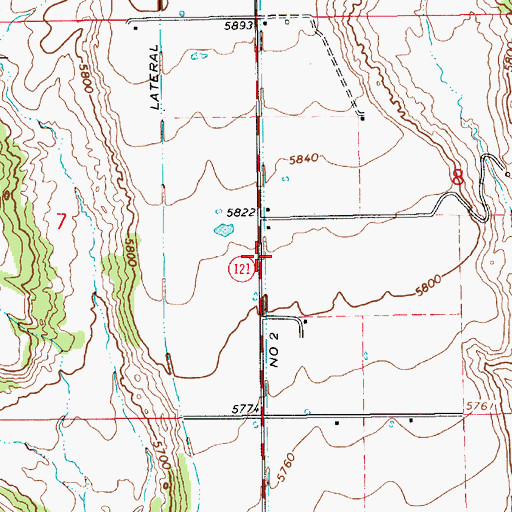 Topographic Map of Lateral Number 2, UT