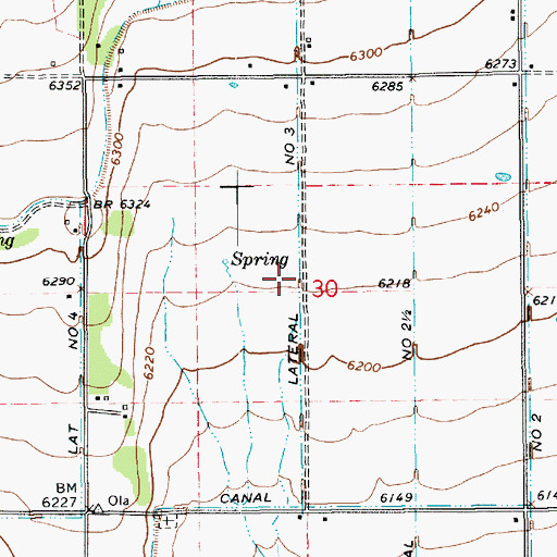 Topographic Map of Lateral Number 3, UT