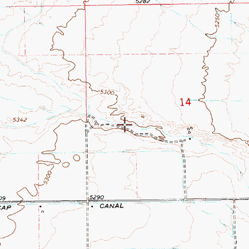 Topographic Map of Lateral Number 5, UT