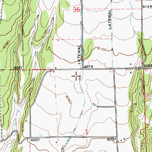 Topographic Map of Lateral Number 5, UT