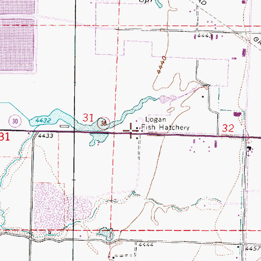 Topographic Map of Logan Fish Hatchery, UT