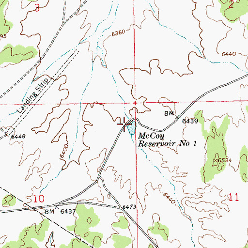 Topographic Map of McCoy Reservoir Number 1, UT