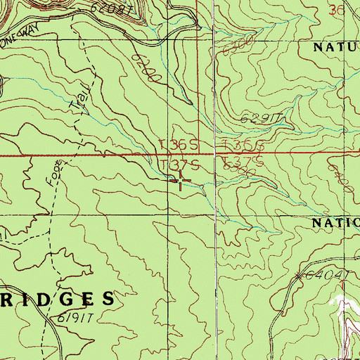 Topographic Map of Natural Bridges National Monument, UT