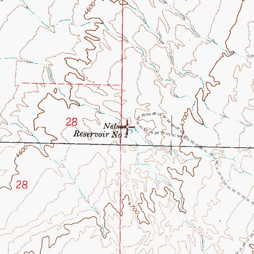 Topographic Map of Nelson Reservoir Number 2, UT