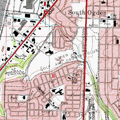 Topographic Map of Ogden Golf and Country Club, UT