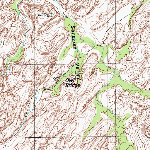 Topographic Map of Owl Bridge, UT