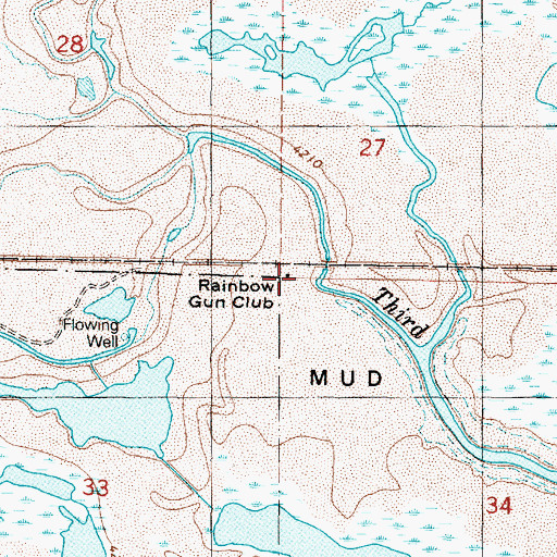 Topographic Map of Rainbow Gun Club, UT