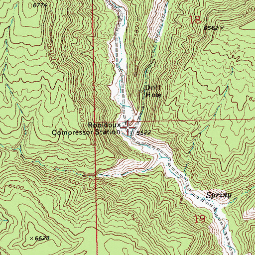 Topographic Map of Robidoux Compressor Station, UT
