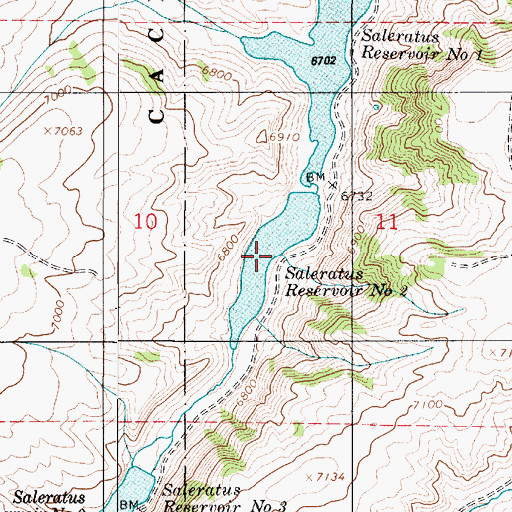 Topographic Map of Saleratus Reservoir Number 2, UT
