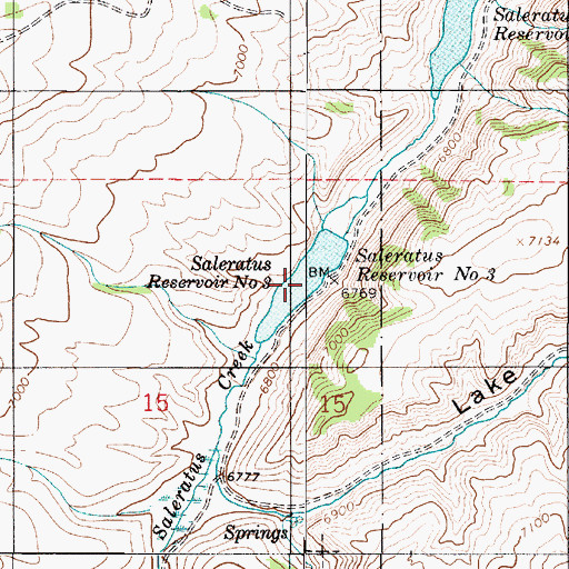 Topographic Map of Saleratus Reservoir Number 3, UT