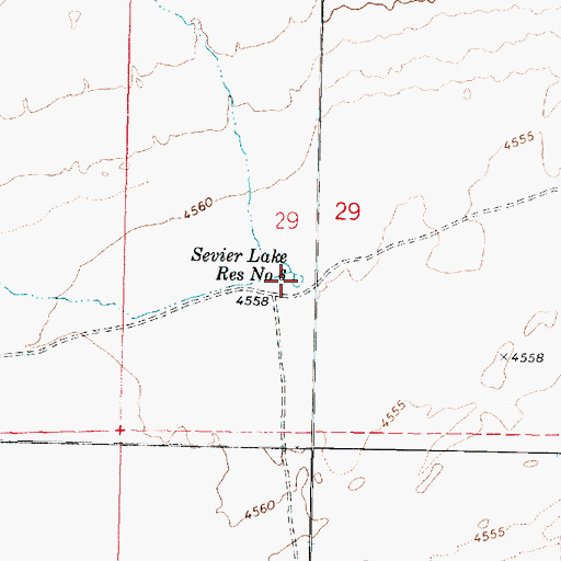 Topographic Map of Sevier Lake Reservoir Number 6, UT