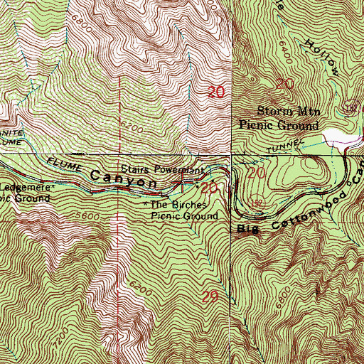 Topographic Map of Stairs Powerplant, UT