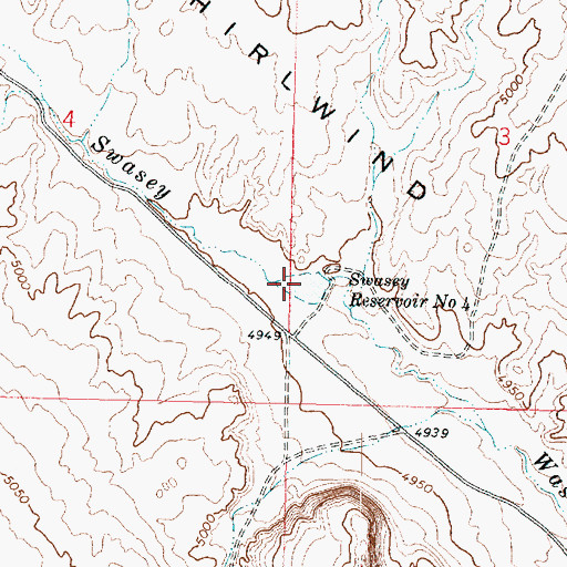 Topographic Map of Swasey Reservoir Number 4, UT