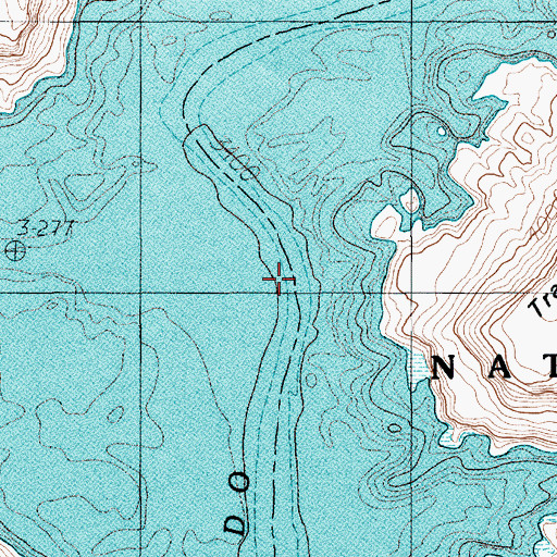 Topographic Map of Ticaboo Number 2 Rapids, UT