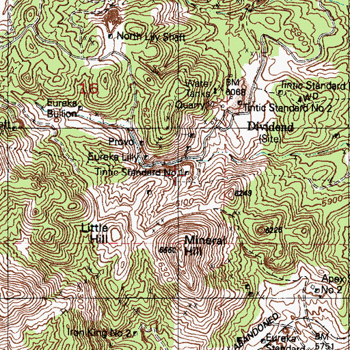 Topographic Map of Tintic Standard Number 1, UT
