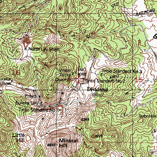 Topographic Map of Tintic Standard Number 2, UT