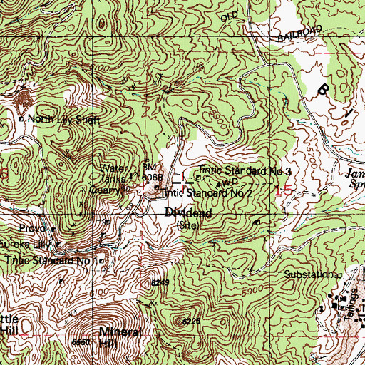 Topographic Map of Tintic Standard Number 3, UT