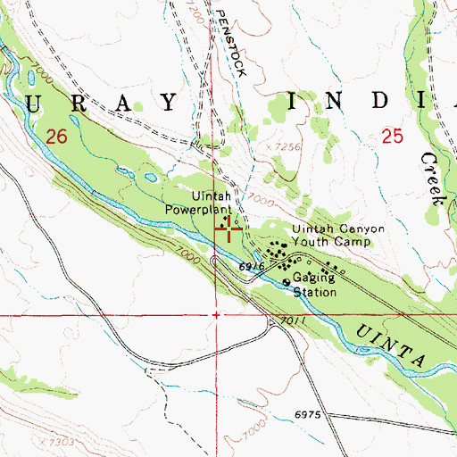 Topographic Map of Uintah Powerplant, UT