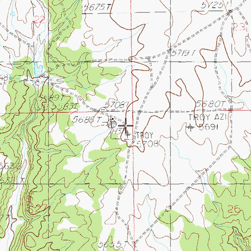 Topographic Map of Blanding Radar Site, UT