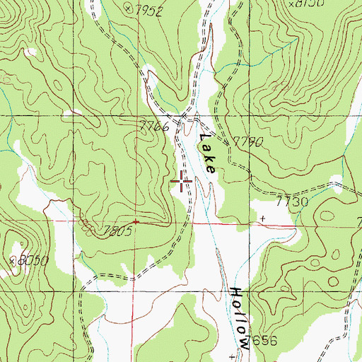 Topographic Map of Lake Hollow Spring, UT