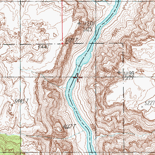 Topographic Map of Nevills Inscription, UT